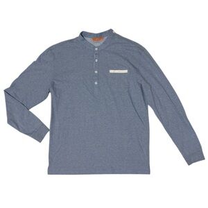LOUIS CASTEL Men's Blue Long Sleeve Shirt